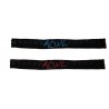 Bracelet Noir - broderie en feuille